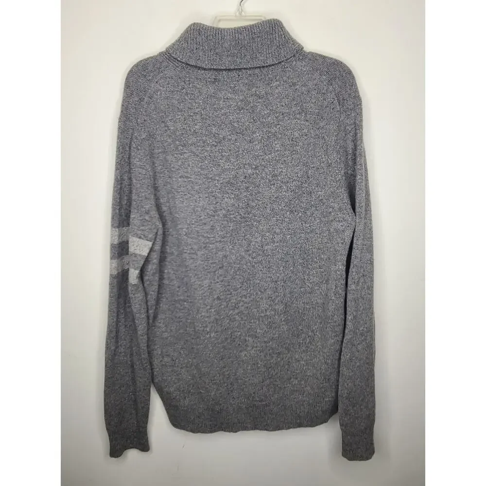 J Crew shawl collar gray premium lambswool sweater - large